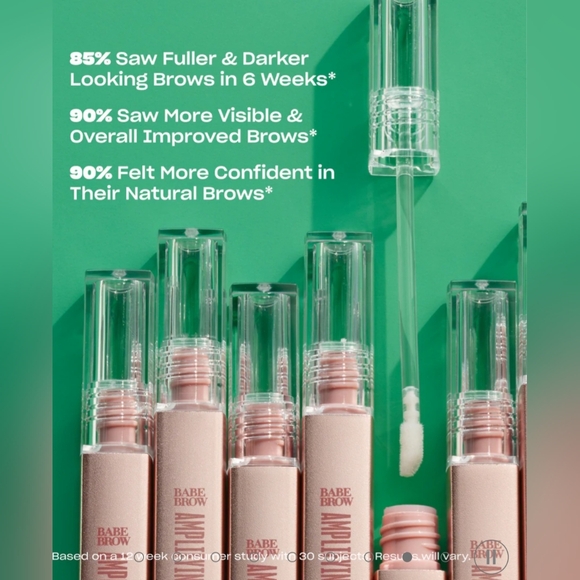 NIB Babe Original Amplifying Brow Serum 2 Pack 3mL (6mL) - Picture 3 of 4